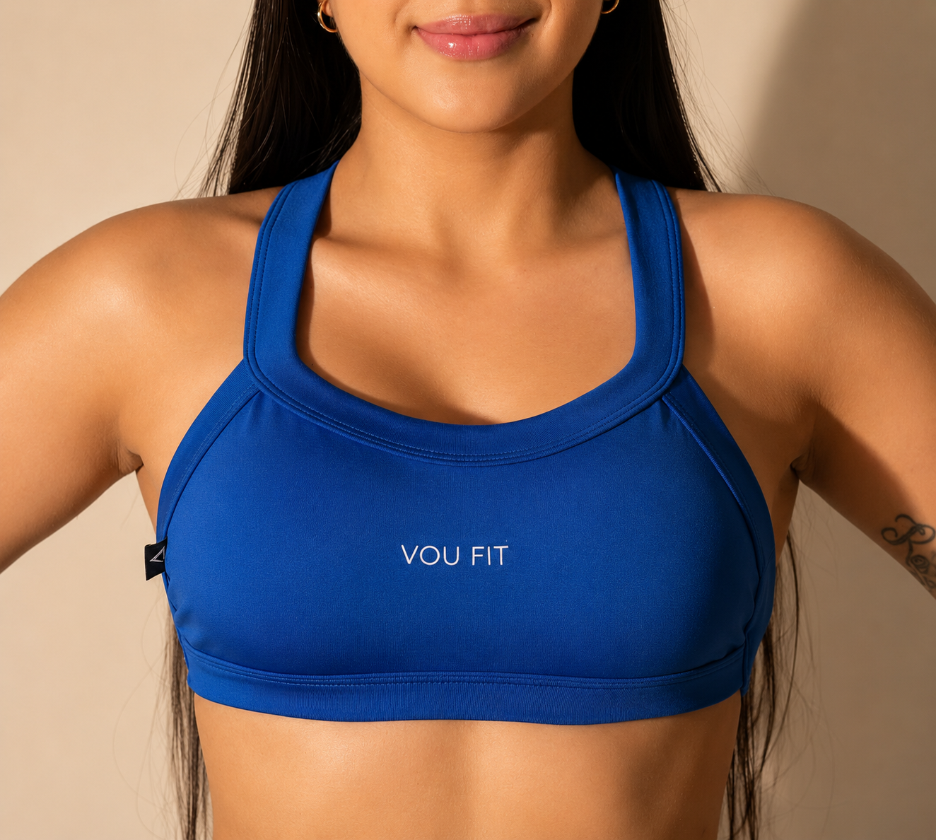Top Strapless Rojo Azul Rey