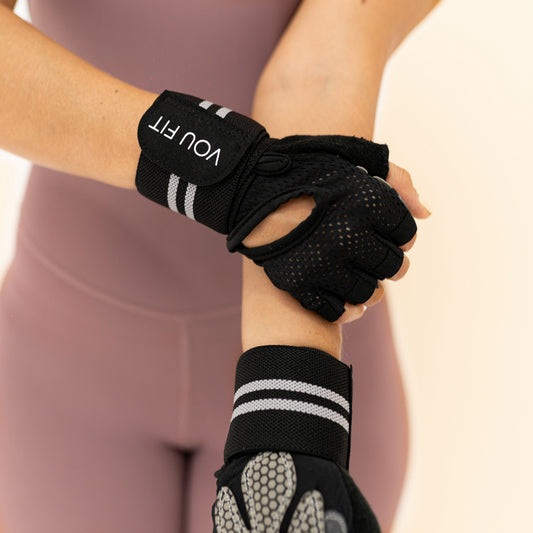 Guantes Premium x Muñequera Negro