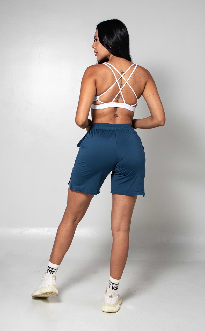 Pantaloneta Abertura Summer Azul Petróleo