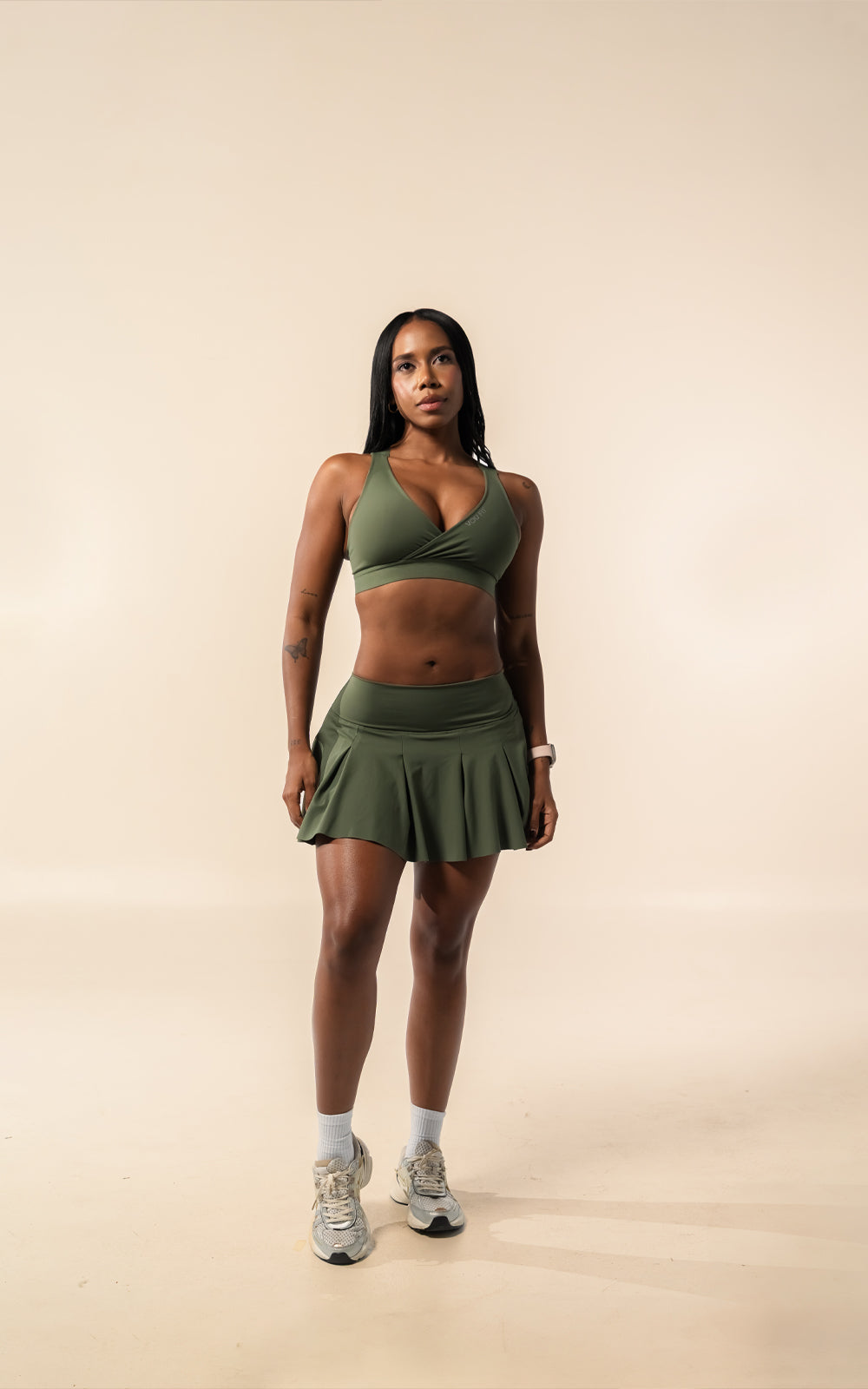 Top Arual Verde militar