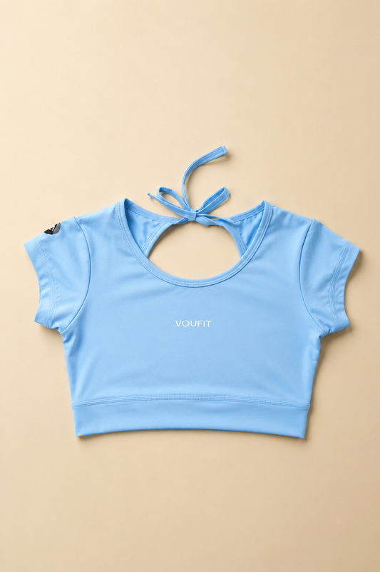 Top Manga Corta Sky blue