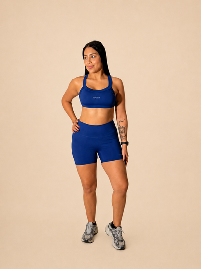 Top Strapless Rojo Azul Rey