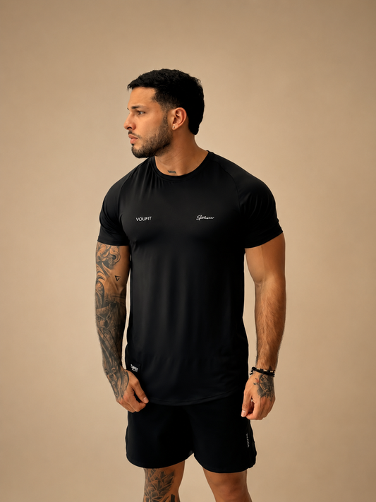 Camiseta Ranglan Negra