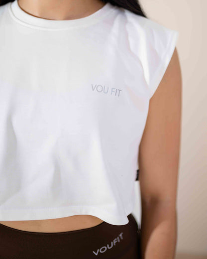Camiseta Corta Aura Marfil