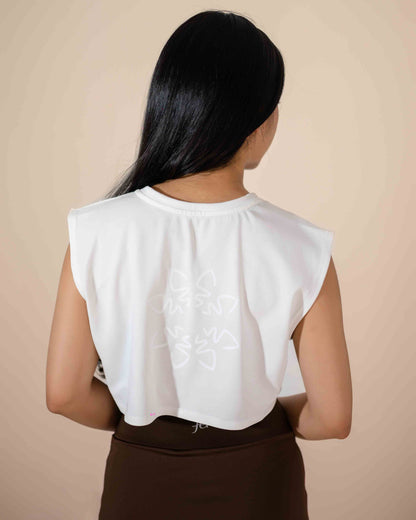 Camiseta Corta Aura Marfil