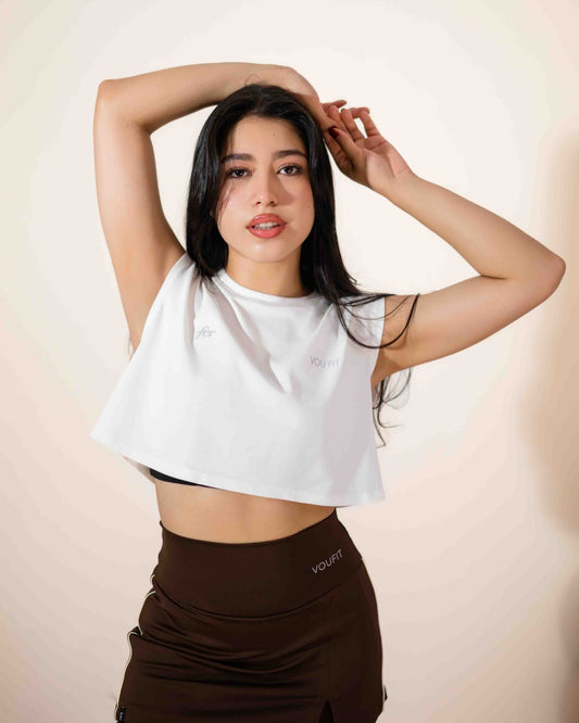 Camiseta Corta Aura Marfil