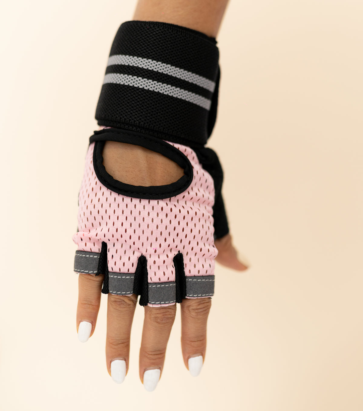 Guantes Premium x Muñequera Rosa
