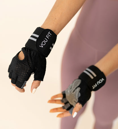 Guantes Premium x Muñequera Negro