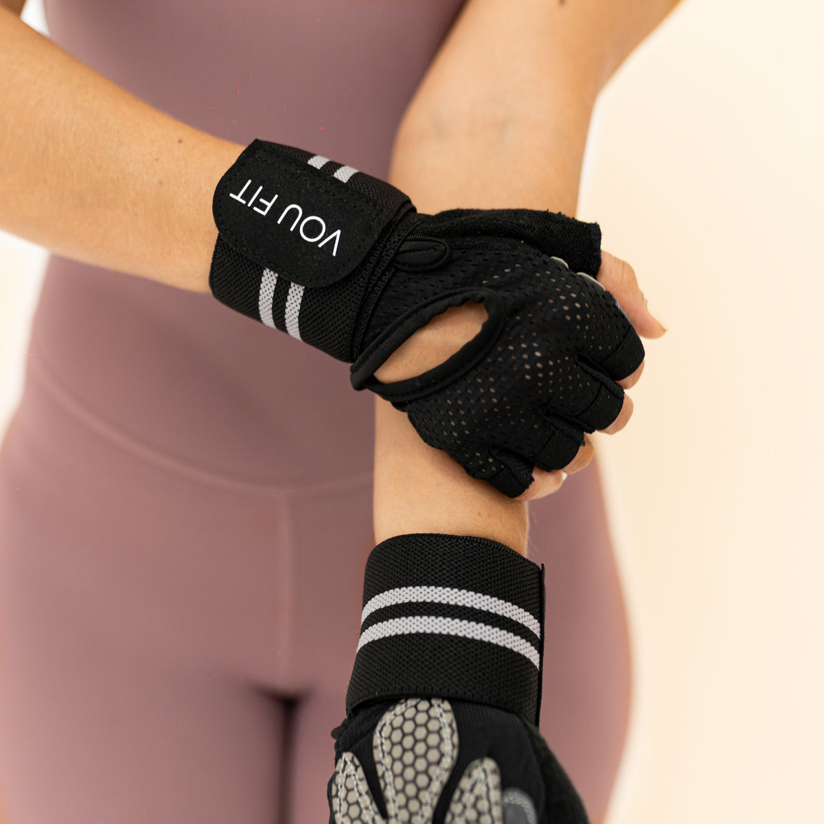 Guantes Premium x Muñequera Negro