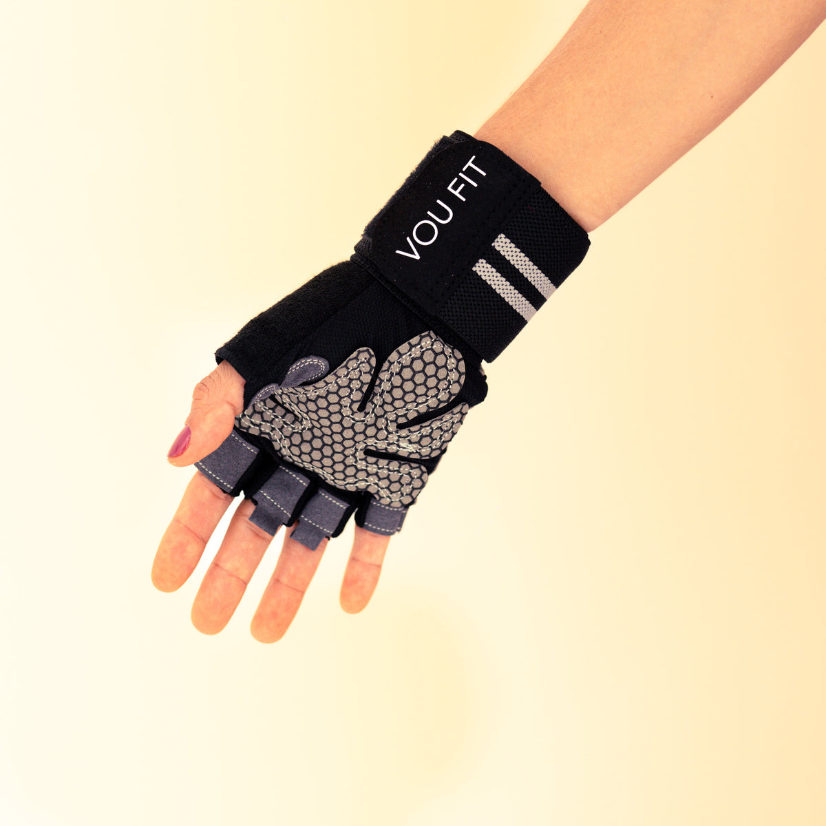 Guantes Premium x Muñequera Gris