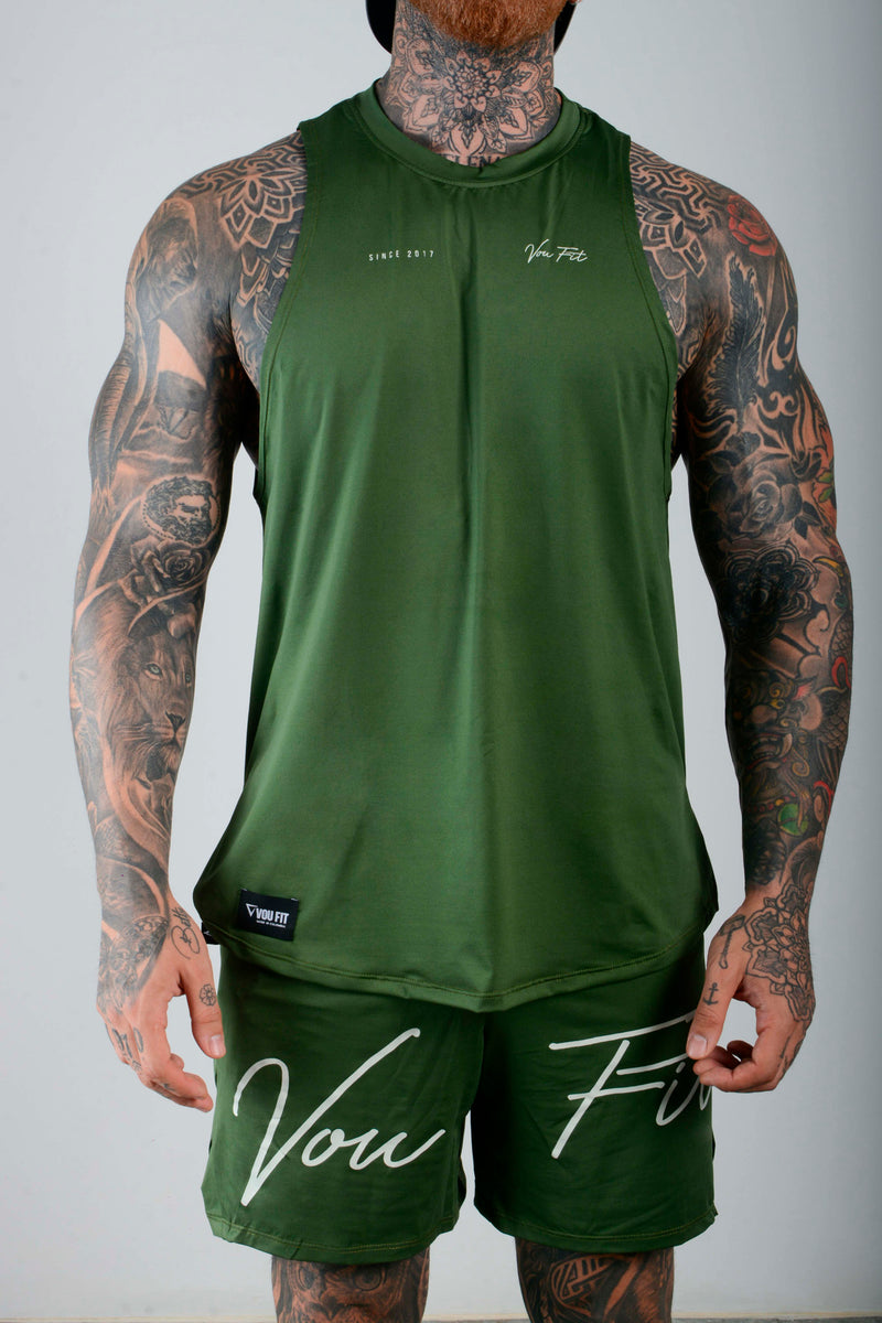 Camisilla Neck Summer Verde Militar