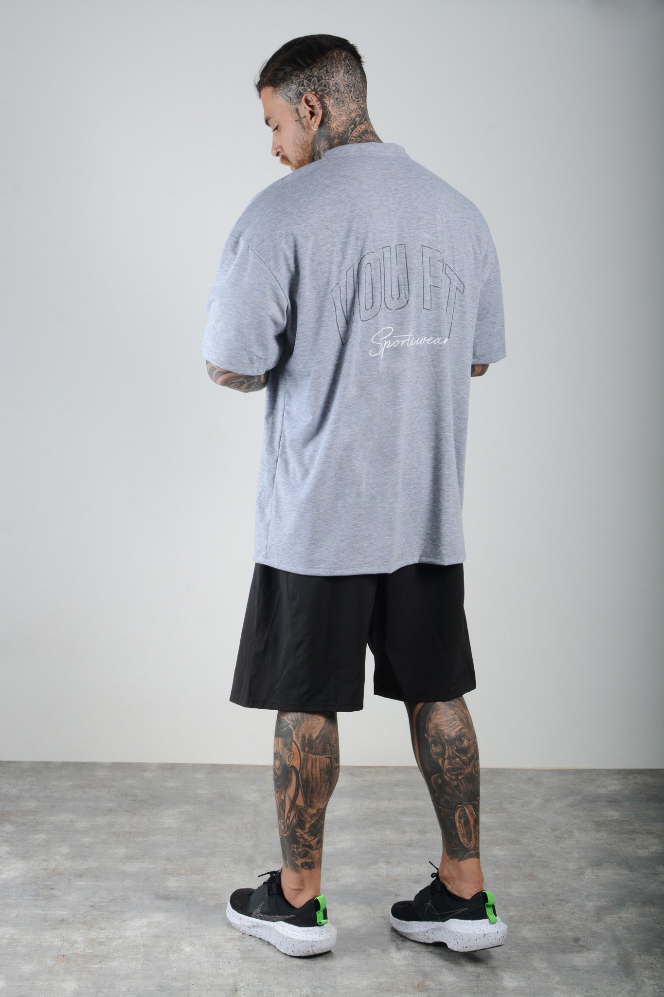 Camiseta Oversized Sport Gris Jaspe
