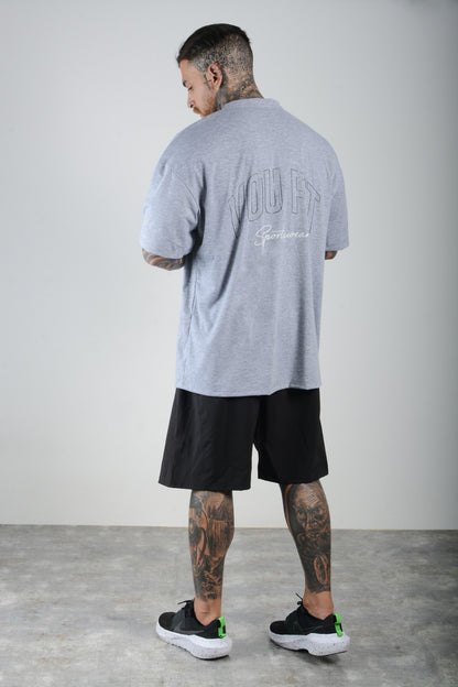 Camiseta Oversized Sport Gris Jaspe