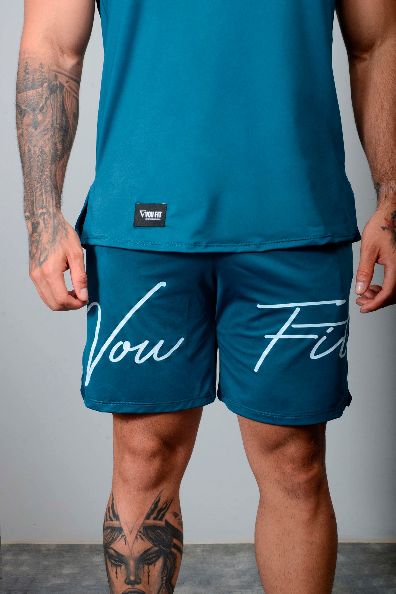 Pantaloneta Abertura Summer Azul Petróleo
