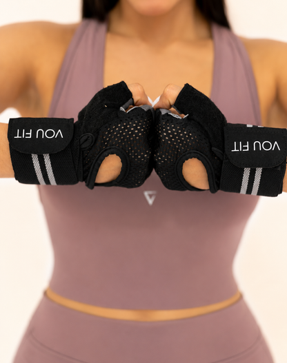 Guantes Premium x Muñequera Negro