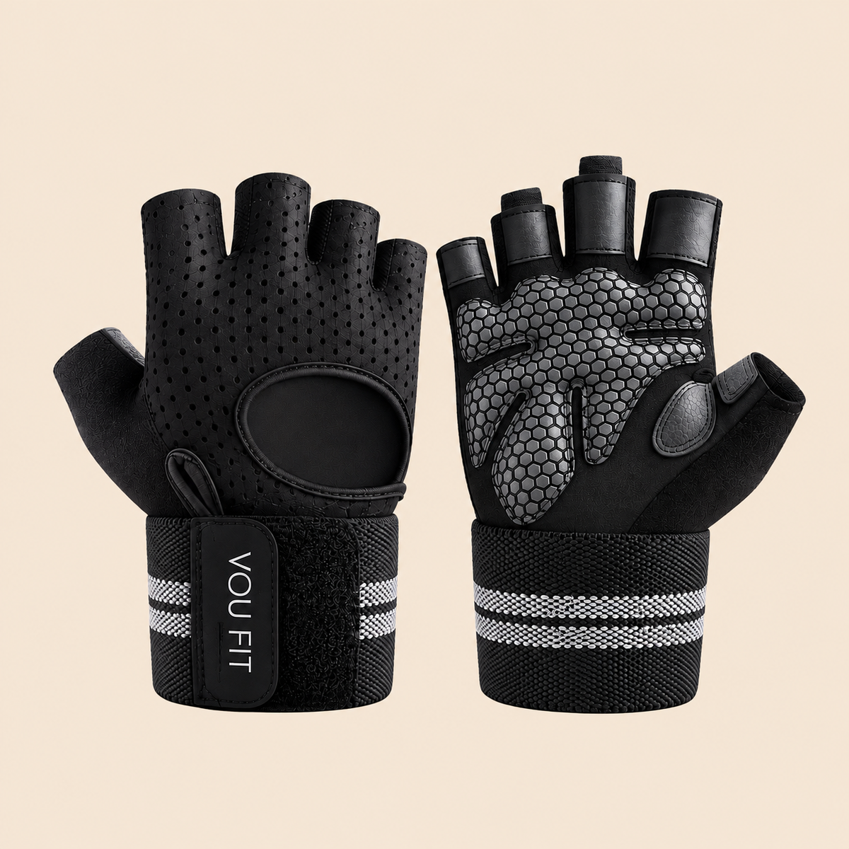 Guantes Premium x Muñequera Negro