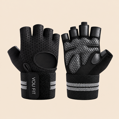 Guantes Premium x Muñequera Negro