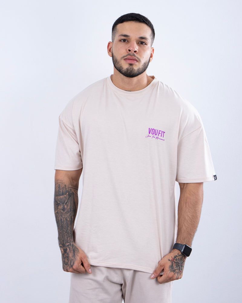 Camiseta Oversized Dark Beige