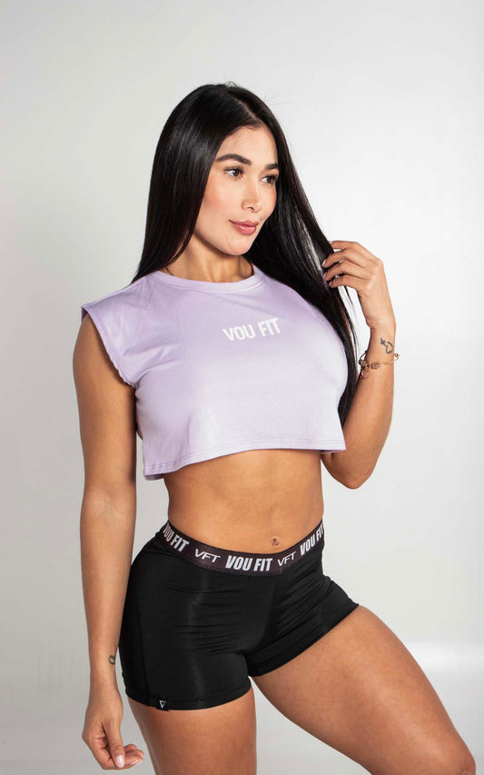 Black Short Armhole T-shirt