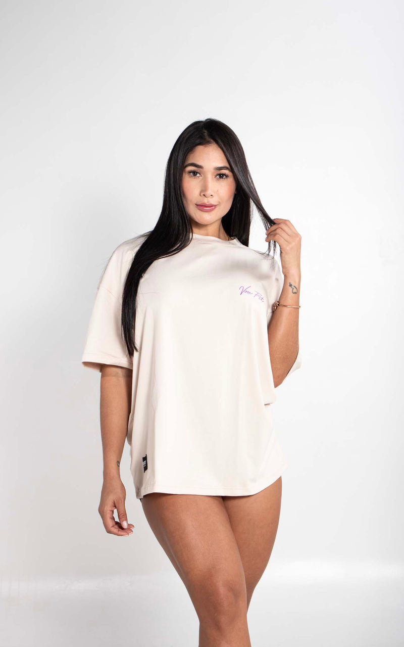 Camiseta Oversized Summer Beige