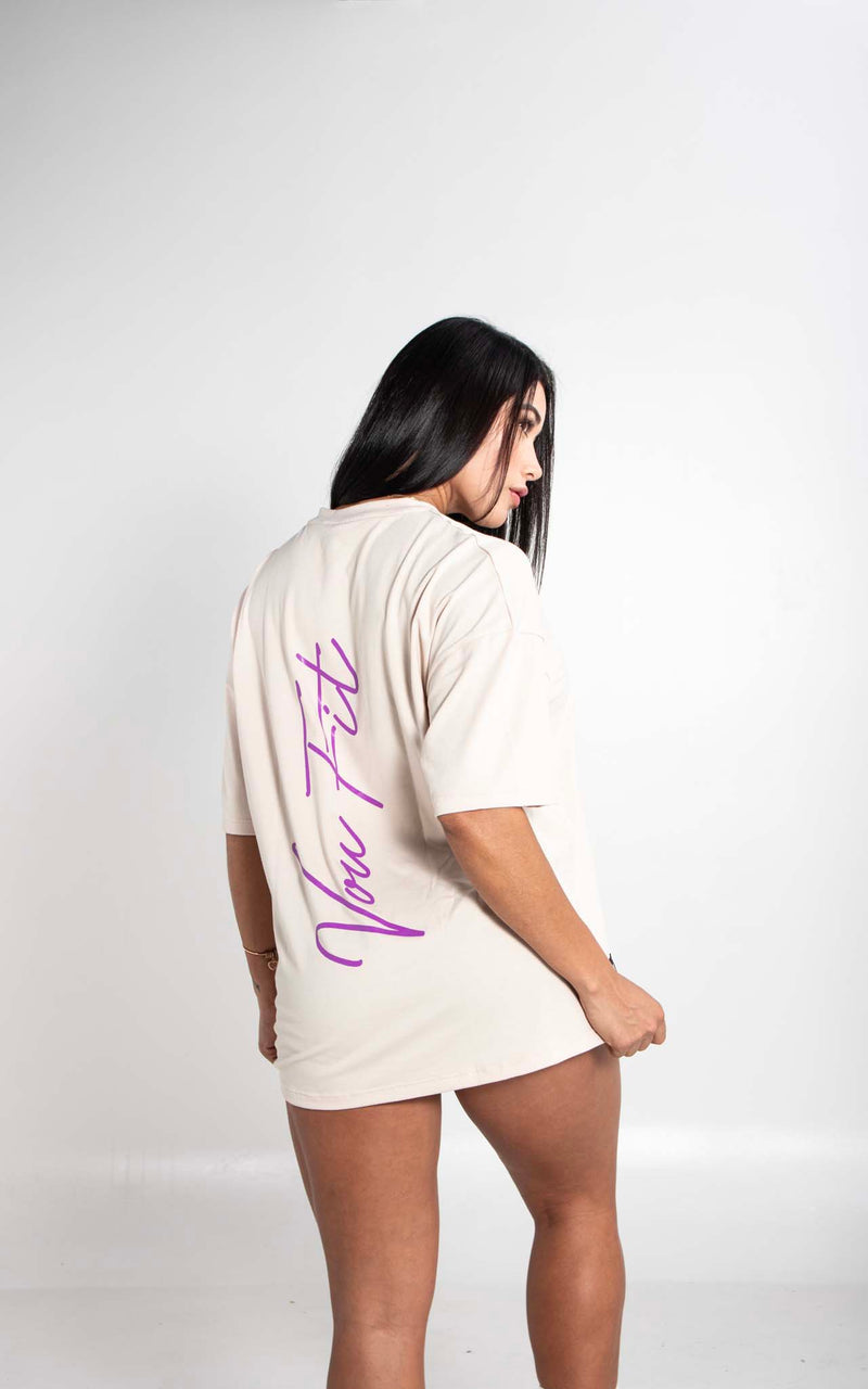 Camiseta Oversized Summer Beige