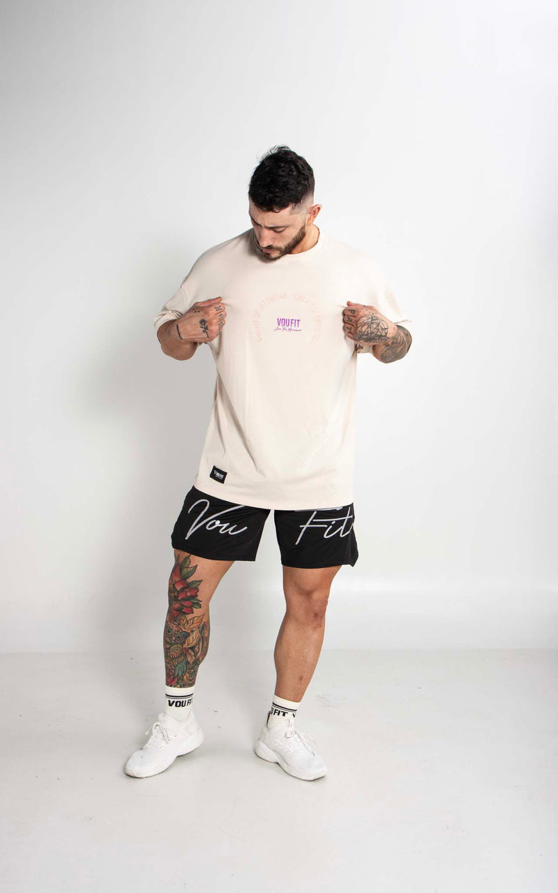 Camiseta Oversized Sport Beige