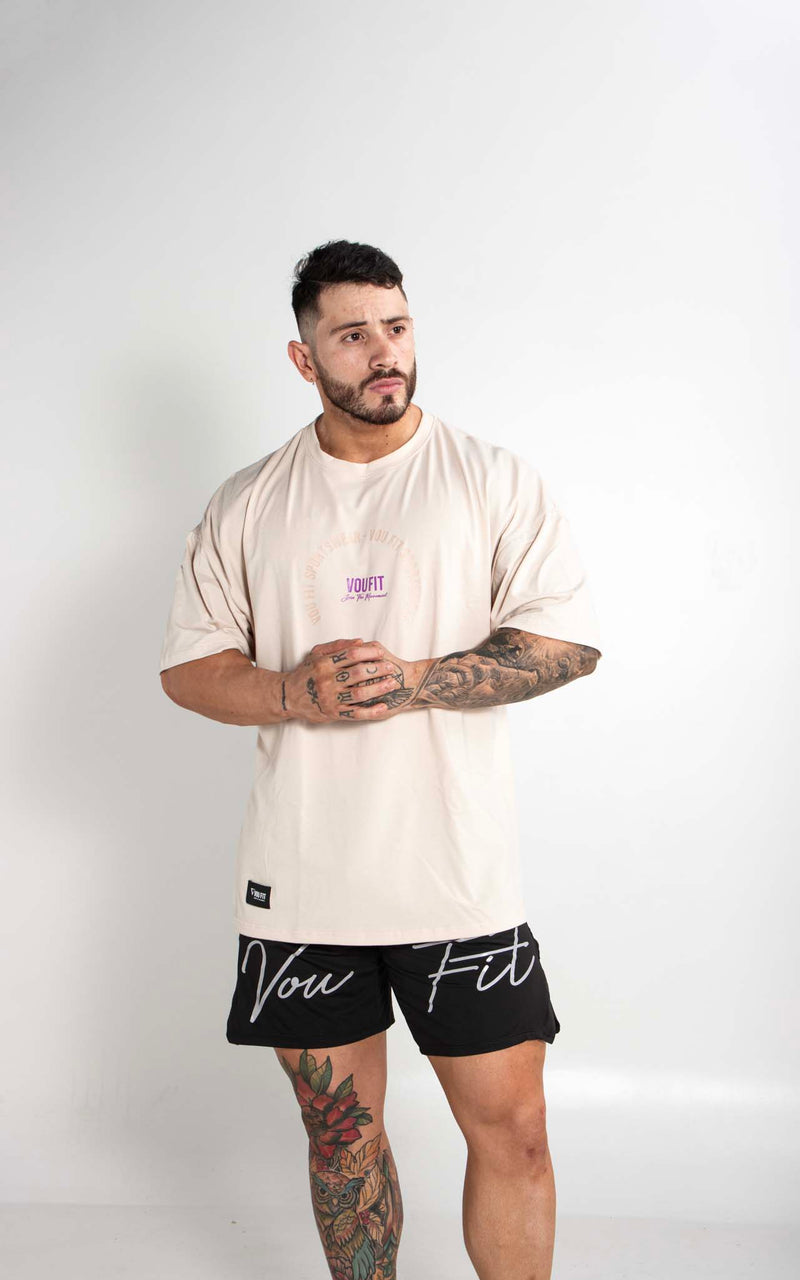 Camiseta Oversized Sport Beige