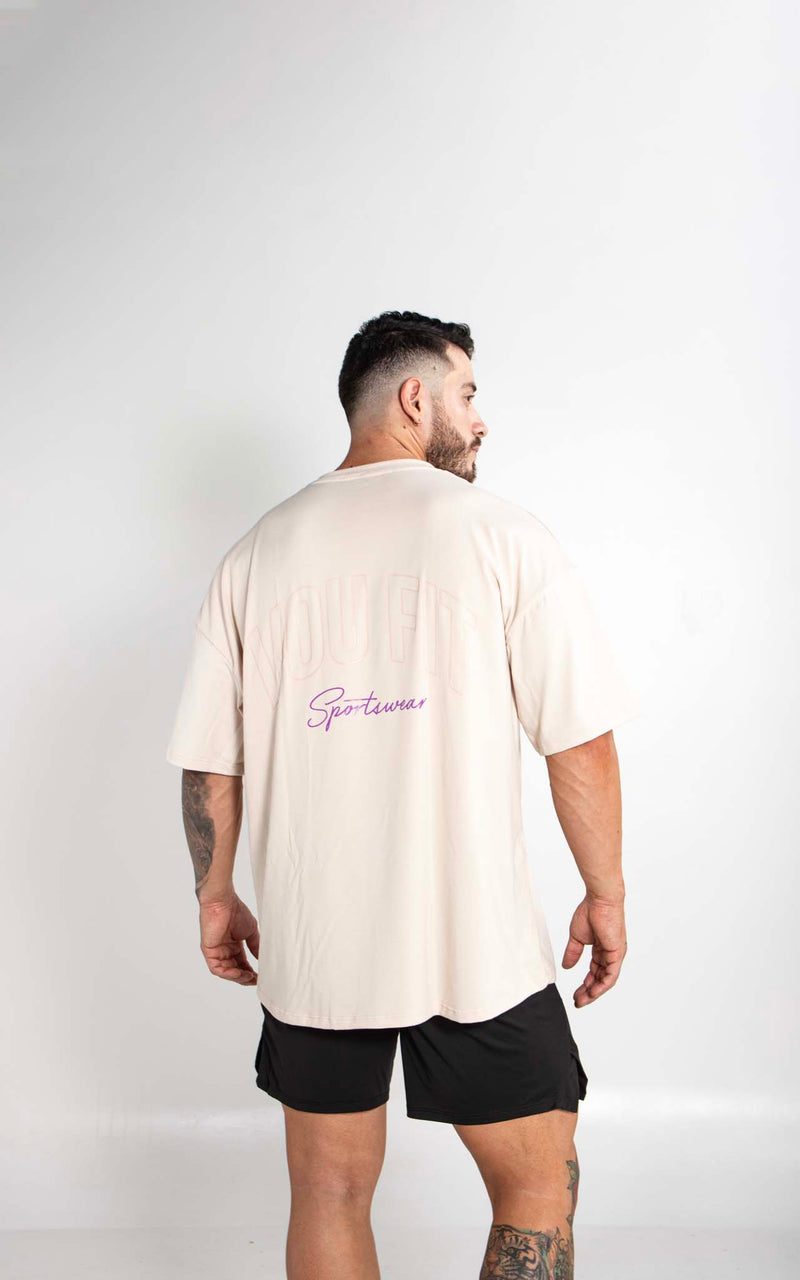 Camiseta Oversized Sport Beige