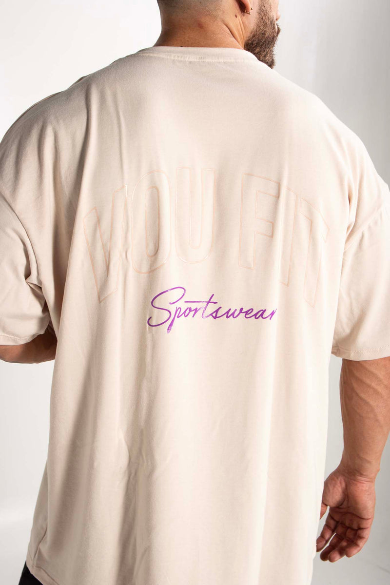 Camiseta Oversized Sport Beige