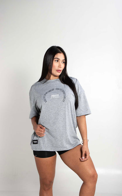 Camiseta Oversized Sport Gris Jaspe