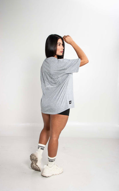 Camiseta Oversized Sport Gris Jaspe
