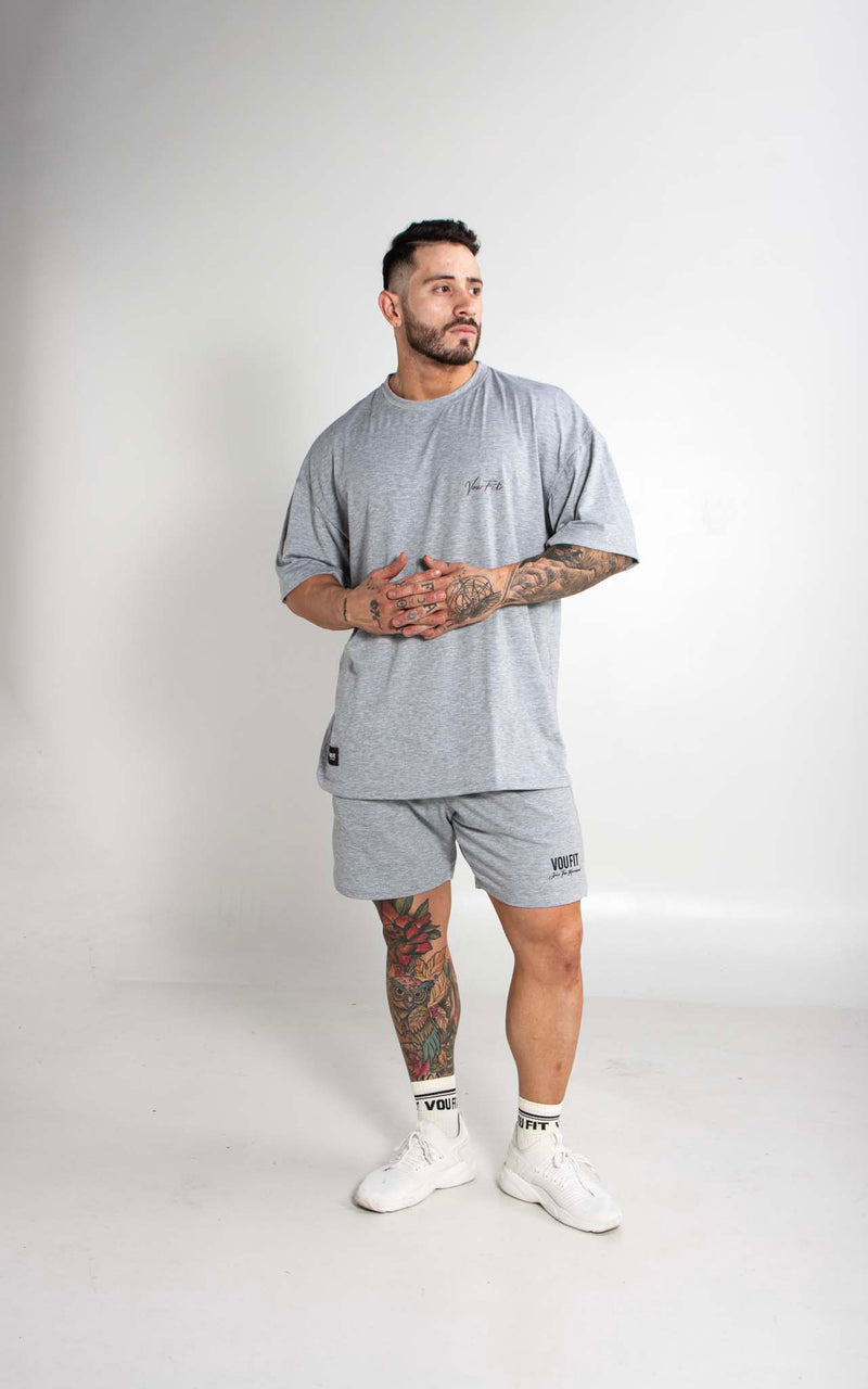 Camiseta Oversized Summer Gris Jaspe