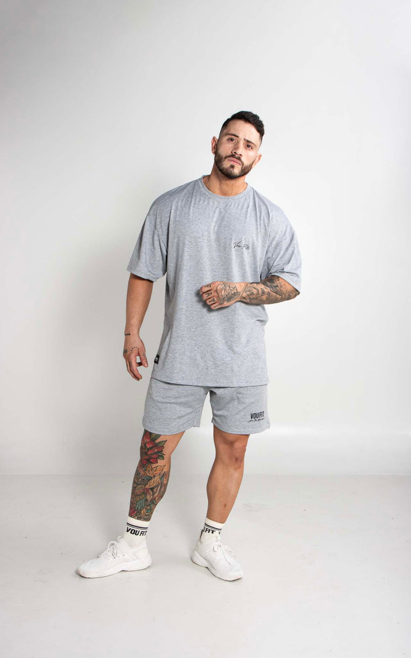 Camiseta Oversized Summer Gris Jaspe