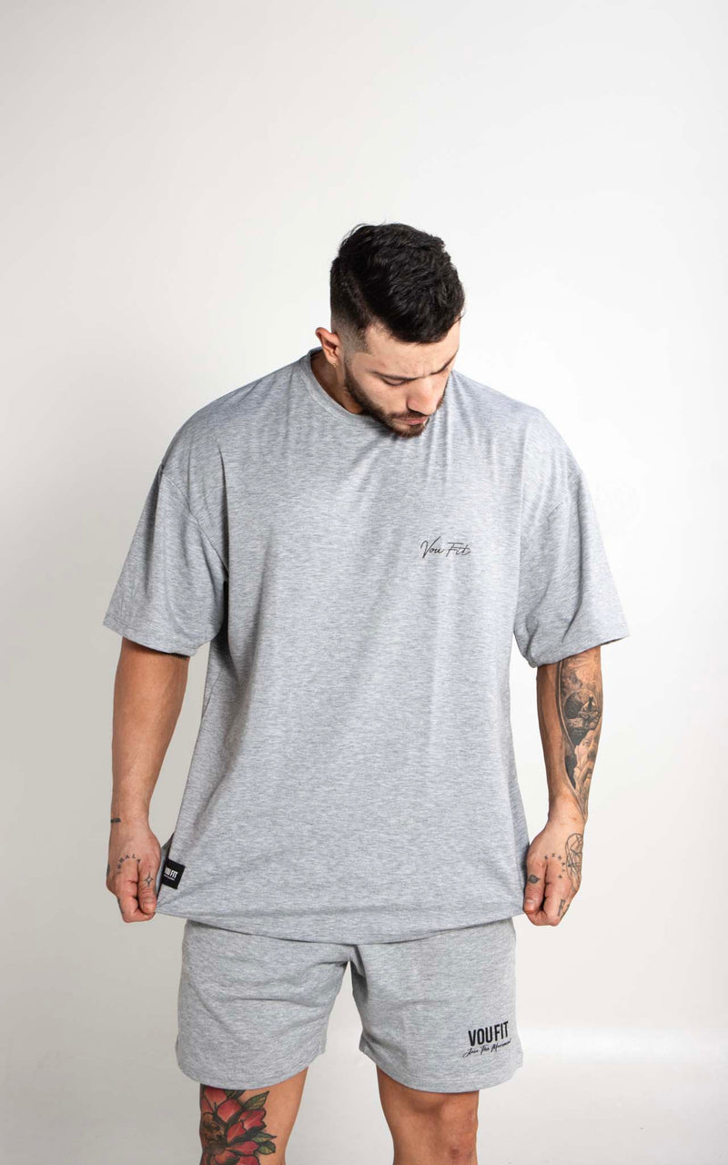 Camiseta Oversized Summer Gris Jaspe