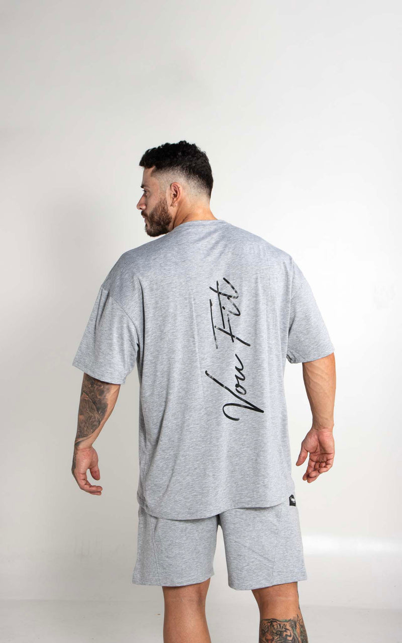 Camiseta Oversized Summer Gris Jaspe