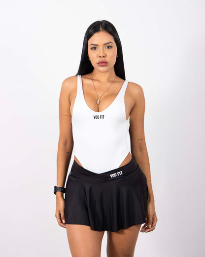 Falda Short V Negra