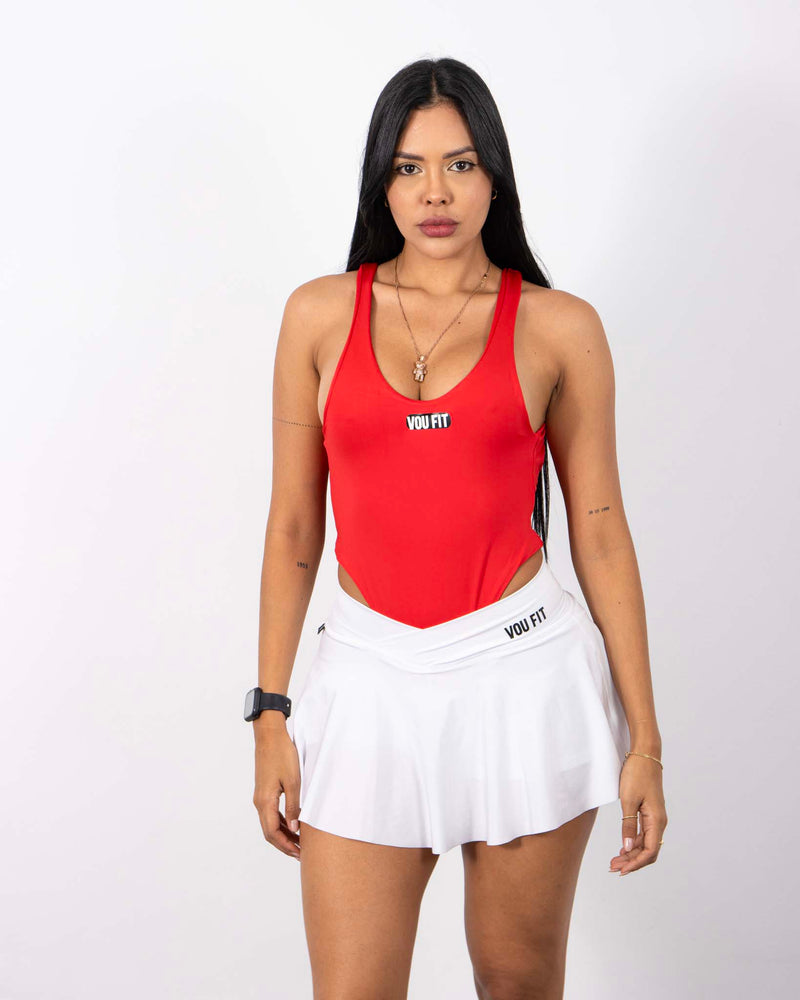 Falda Short V Blanca