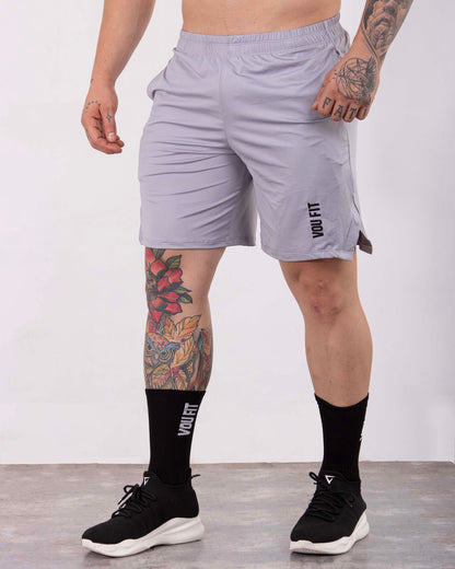 Pantaloneta Abertura Gris Claro - voufit