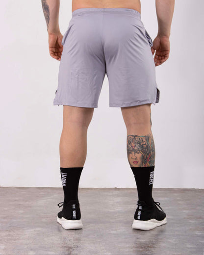 Pantaloneta Abertura Gris Claro - voufit