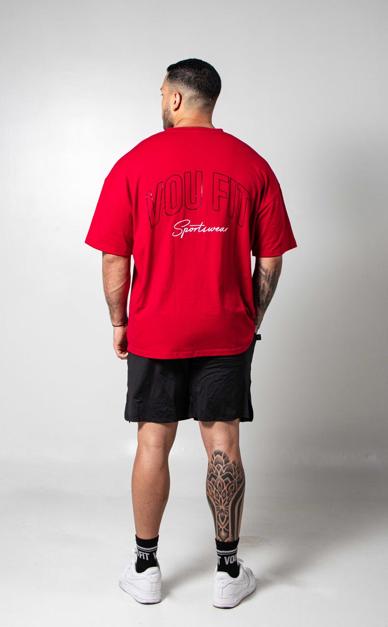 Camiseta Oversized Sport Roja