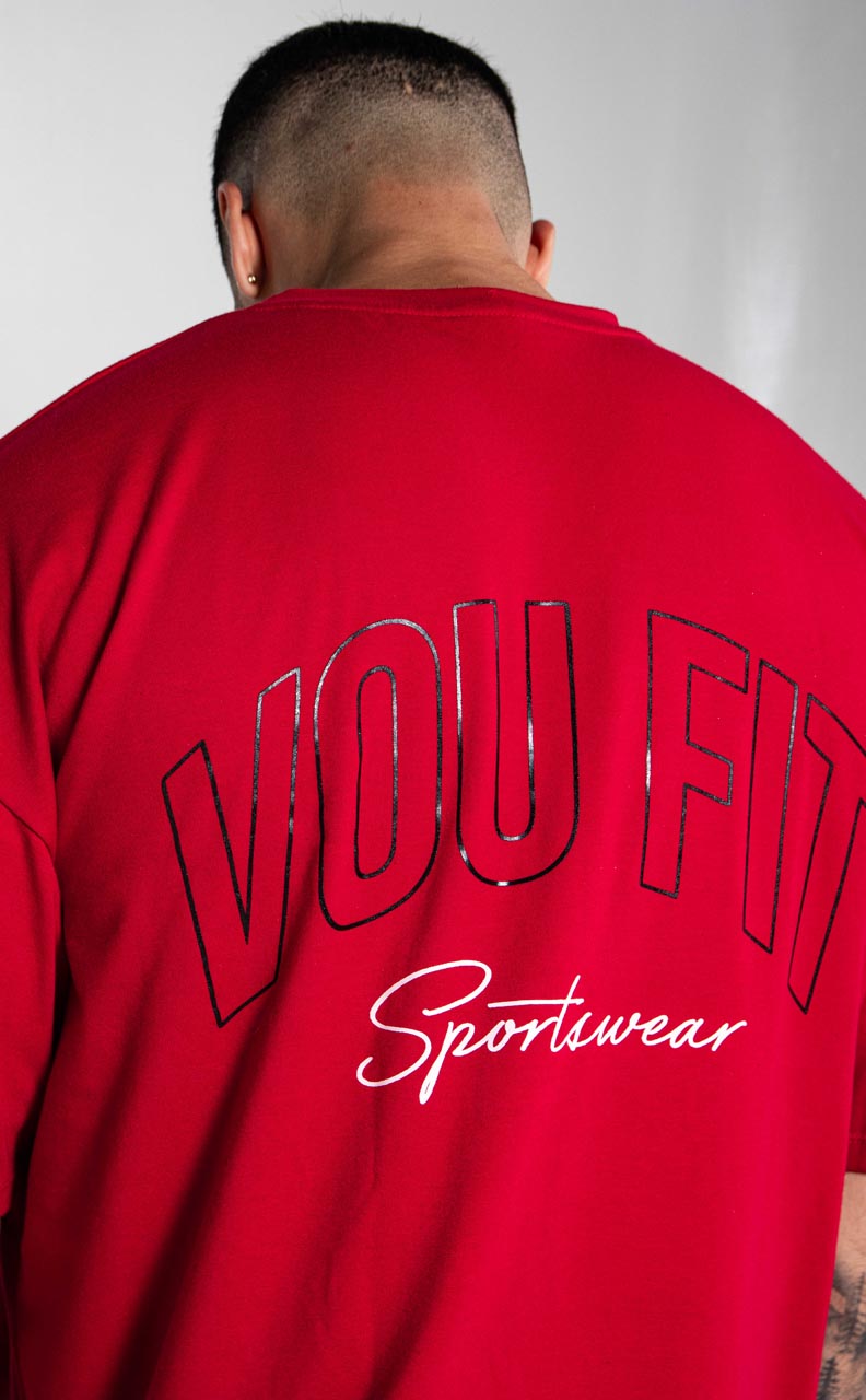 Camiseta Oversized Sport Roja