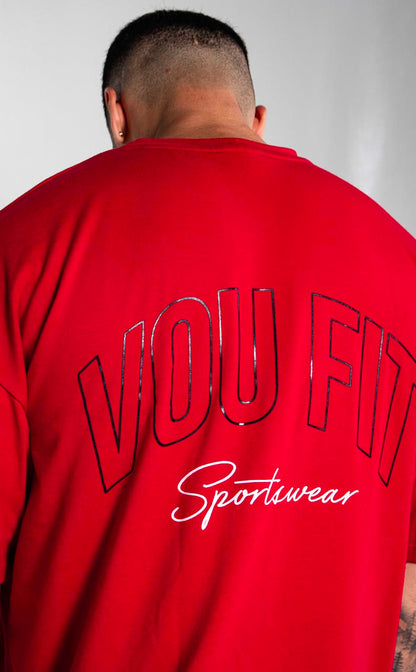 Camiseta Oversized Sport Roja