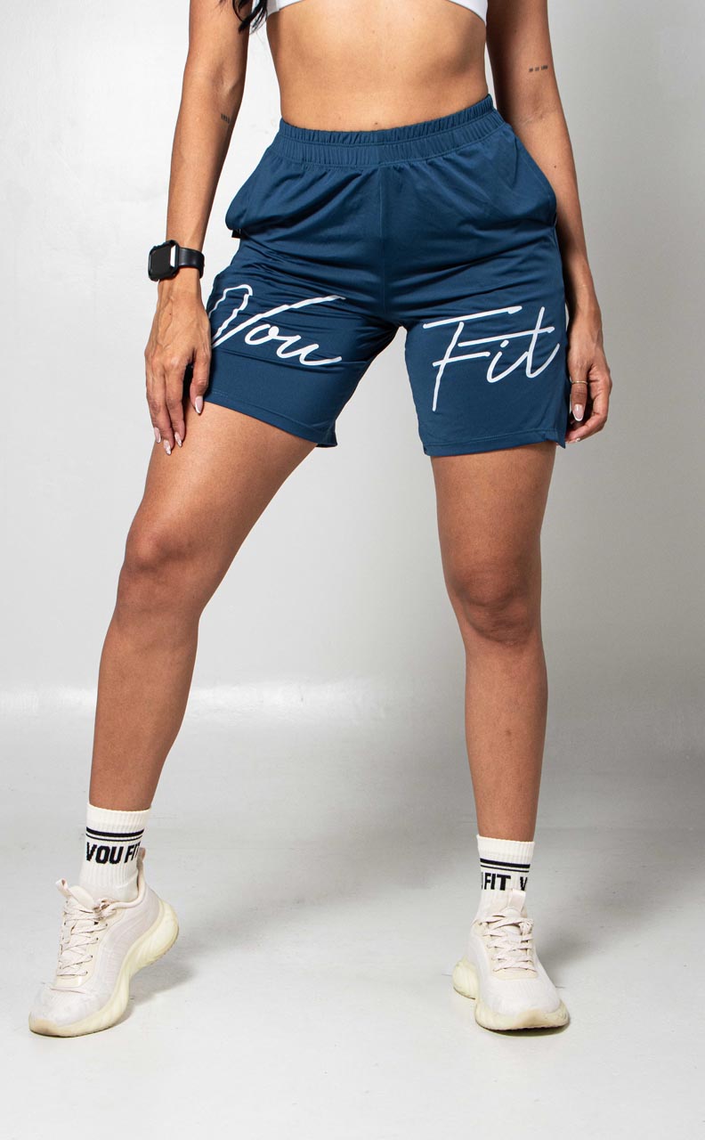 Pantaloneta Abertura Summer Azul Petróleo