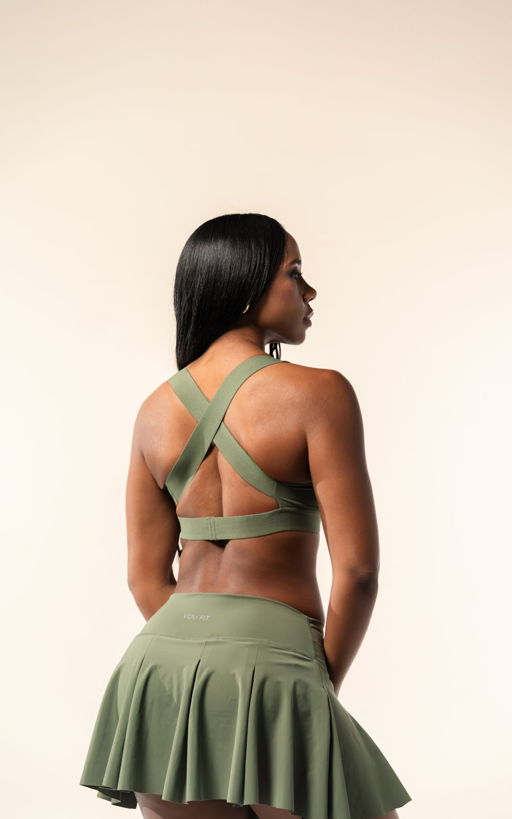 Top Arual Verde militar