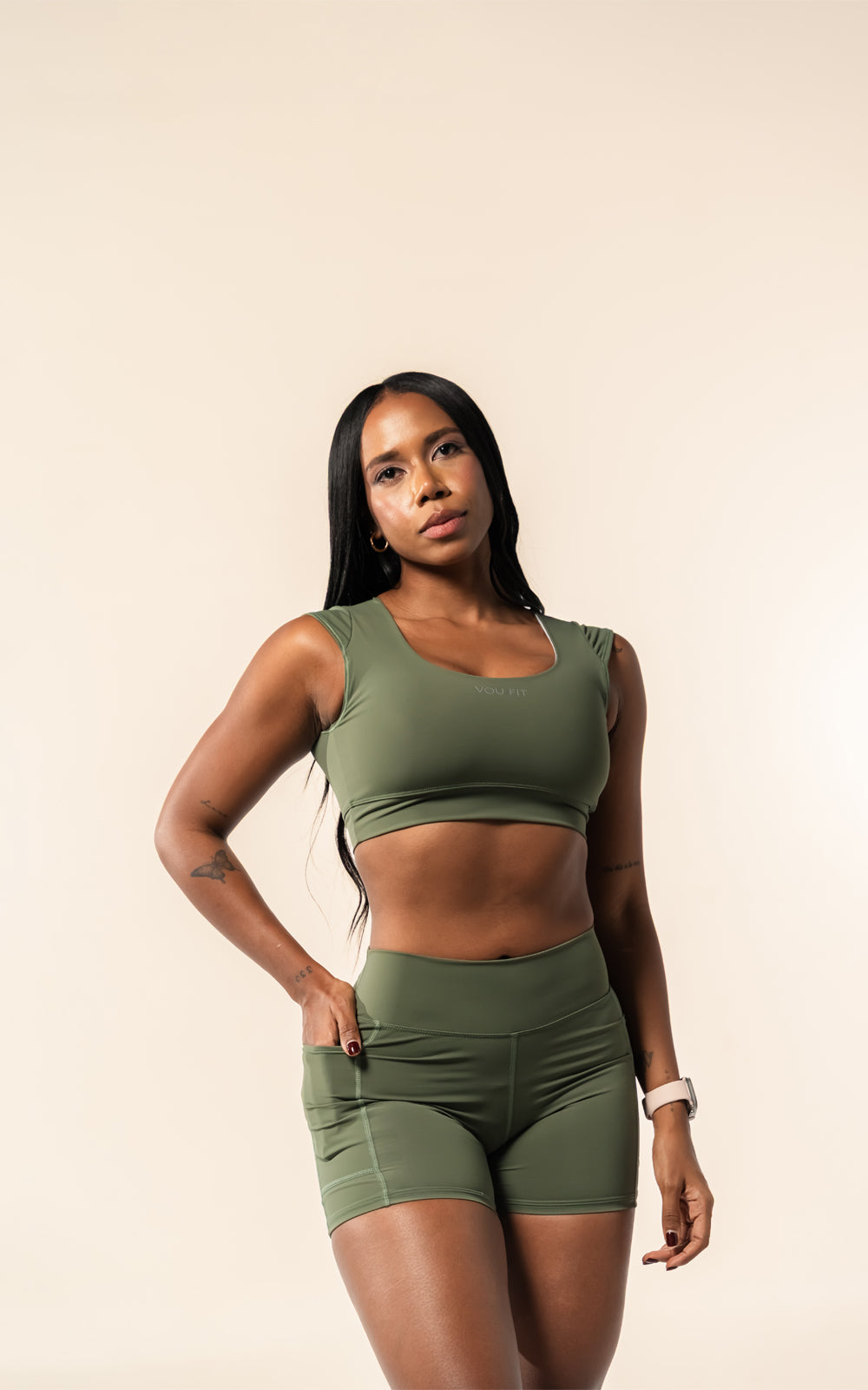 Crop Top Evo Verde militar