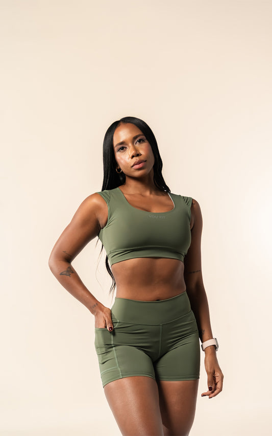 Crop Top Evo Verde militar