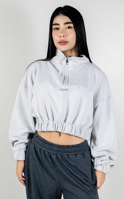 HOODIE CORTO BLITZ GRIS CLARO