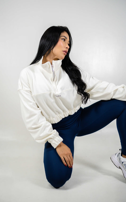 HOODIE CORTO BLITZ MARFIL