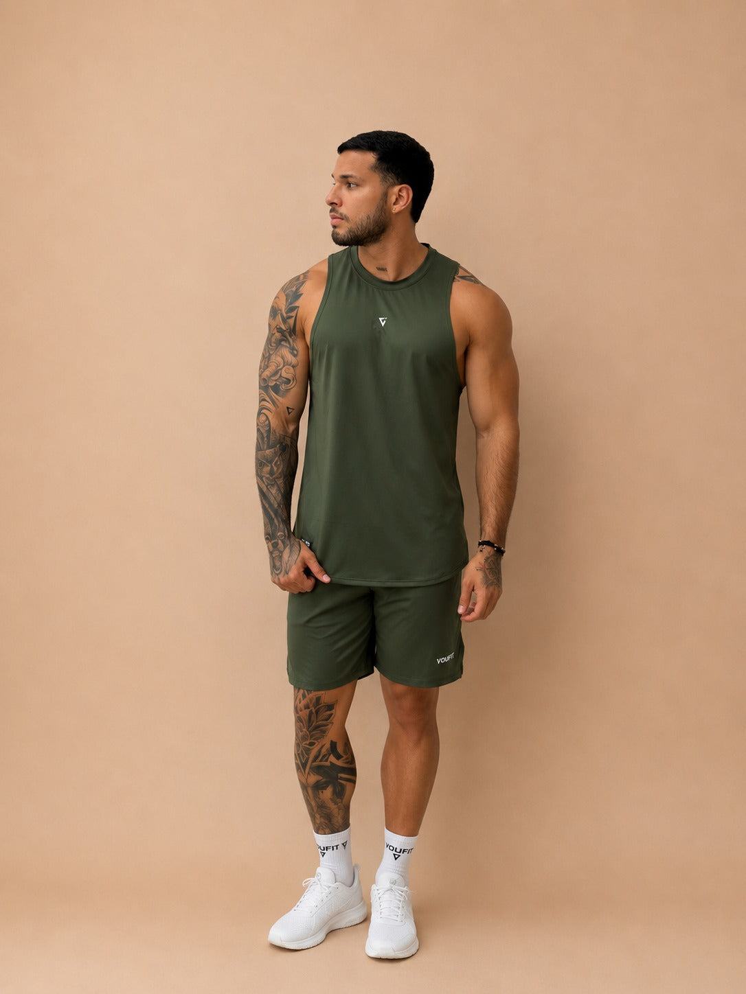 Camisilla Neck Summer Verde Militar