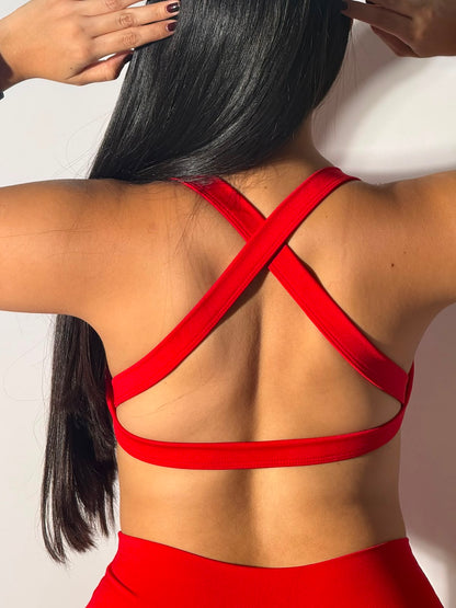 Top Strapless Rojo
